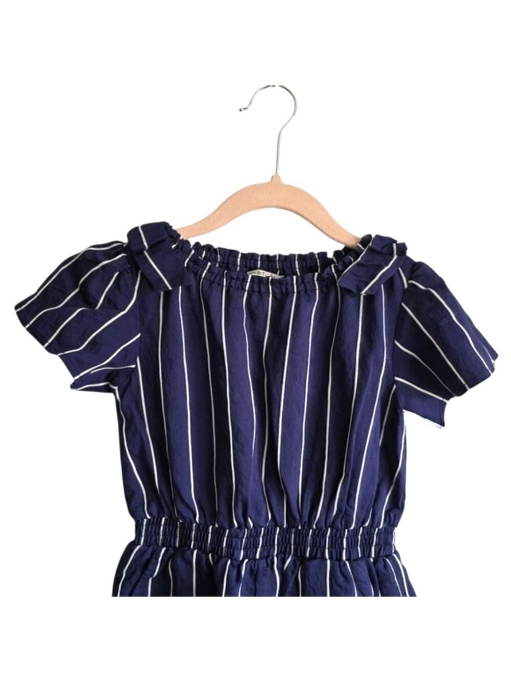 Habitual Striped Romper Blue and White 4T - Picture 4 of 11